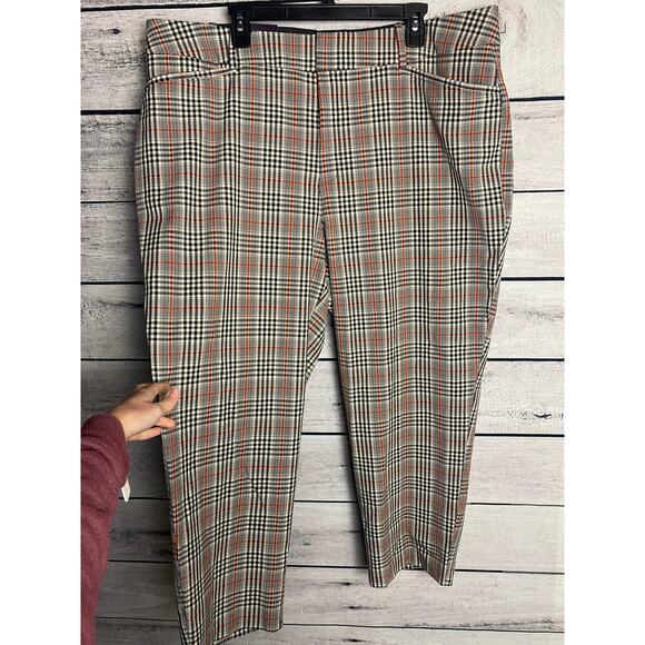 NWT - Ava & Viv Comfort Waist Stretch Plaid Ankle Pants - Size 20 - Picture 1 of 2